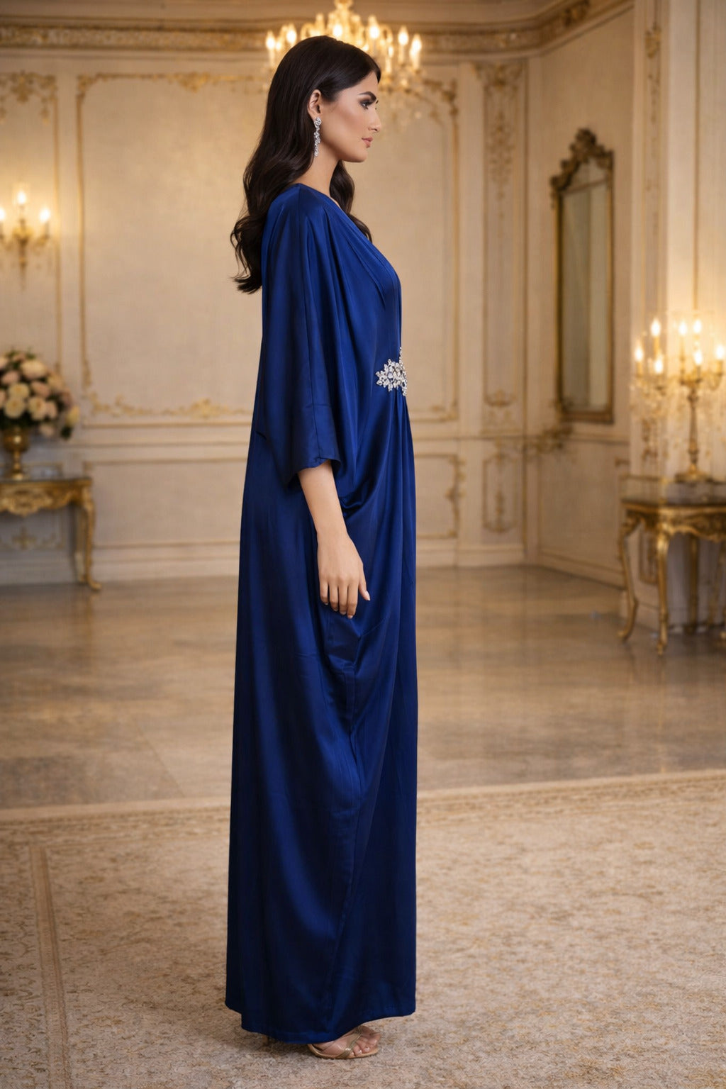 E4-1_BLUE_EA Sapphire Blue Classic Kaftan
