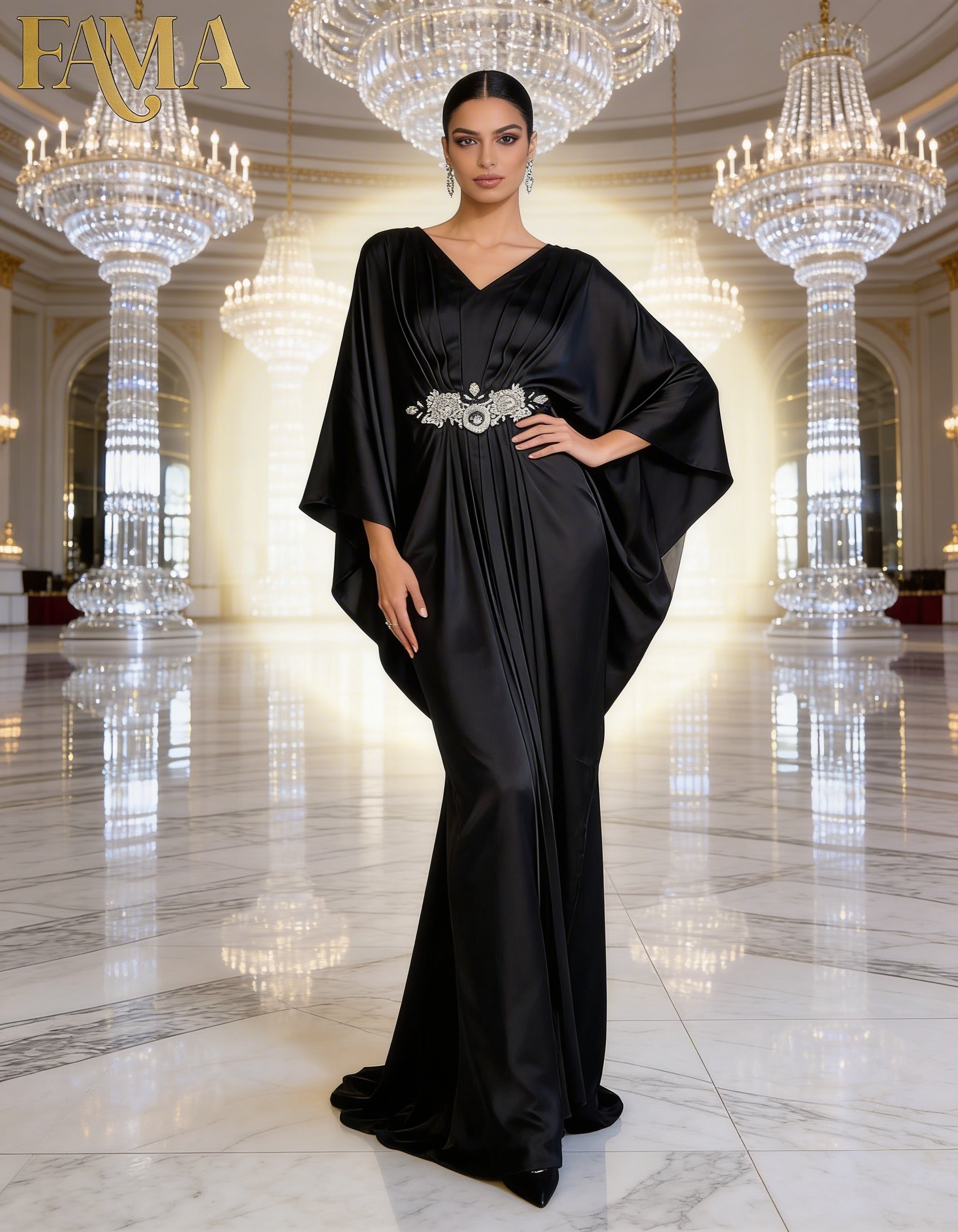 E4-1 – Regal Flow Evening Kaftan