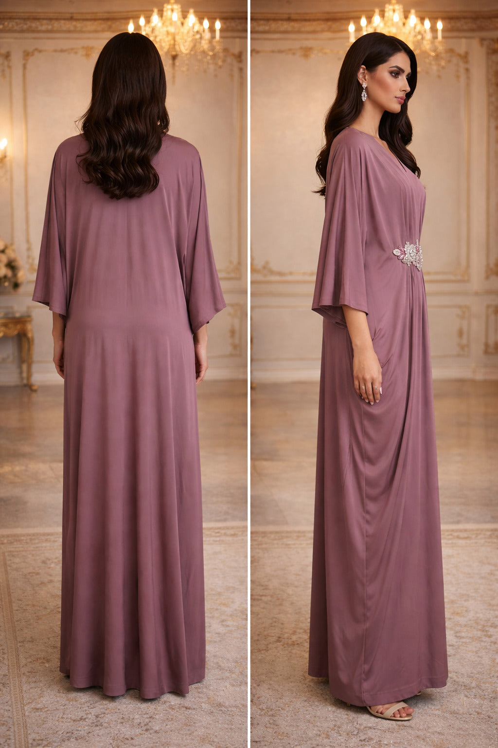 E4-1_PINK_EA Dusty Pink Elegant Kaftan