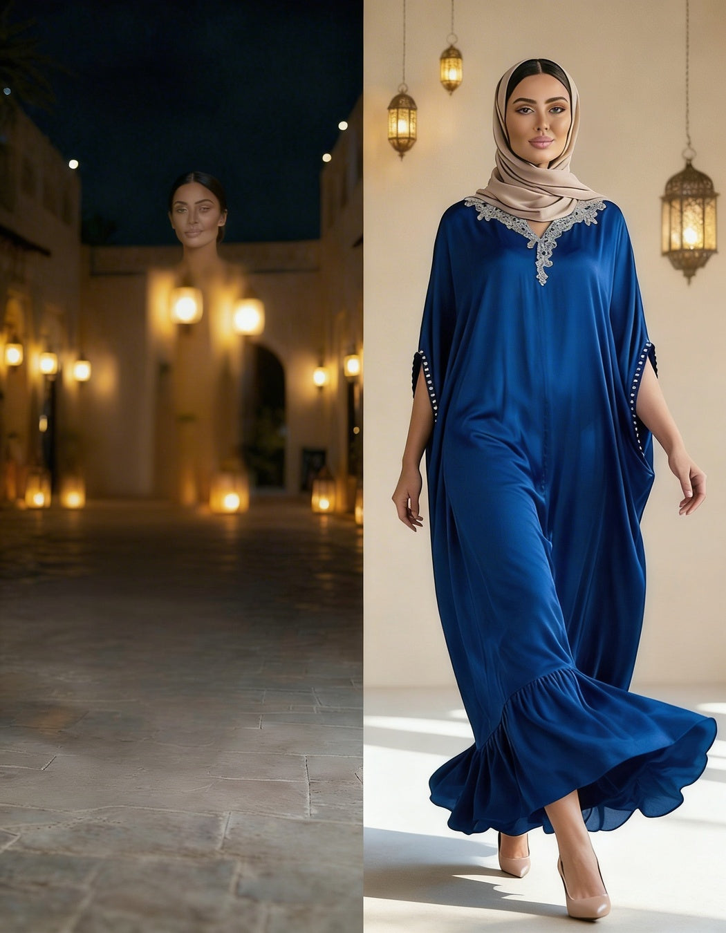 E4-20_BLUE_ES Royal Blue Statement Kaftan