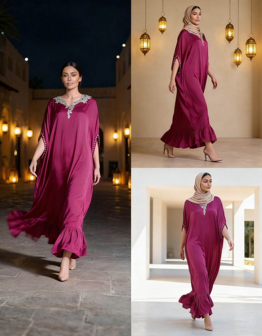 E4-20_RED_ES Crimson Red Statement Kaftan
