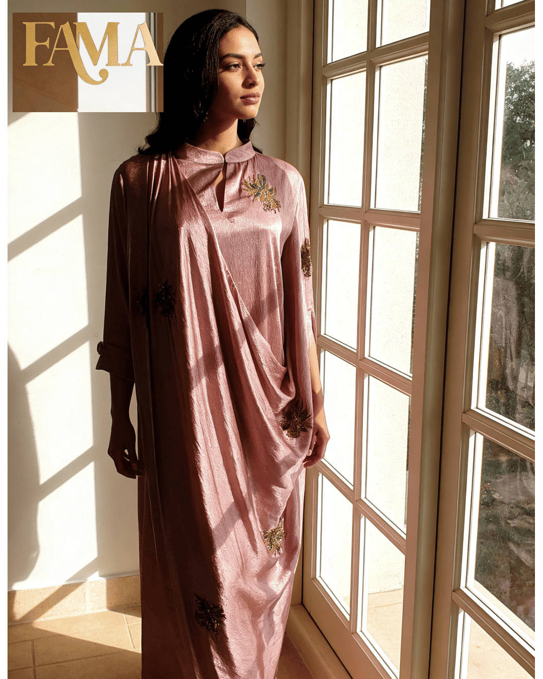 E4-2 – Rose Drape Luxe Kaftan