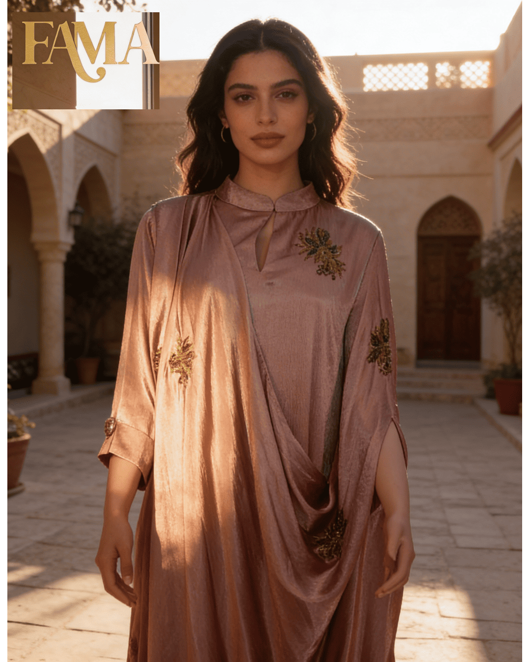 E4-2 – Rose Drape Luxe Kaftan