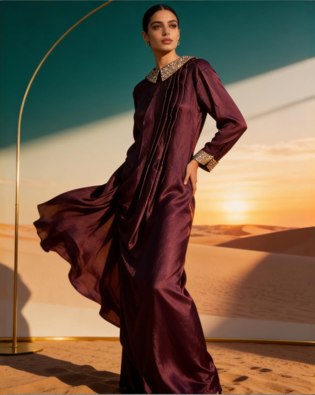 E4-3 – Royal Plum Elegance Dress