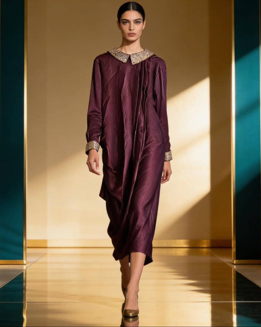 E4-3 – Royal Plum Elegance Dress