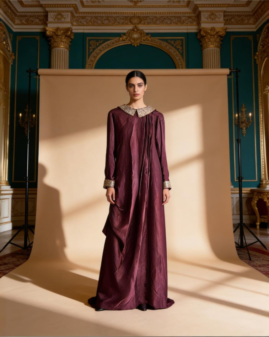 E4-3 – Royal Plum Elegance Dress