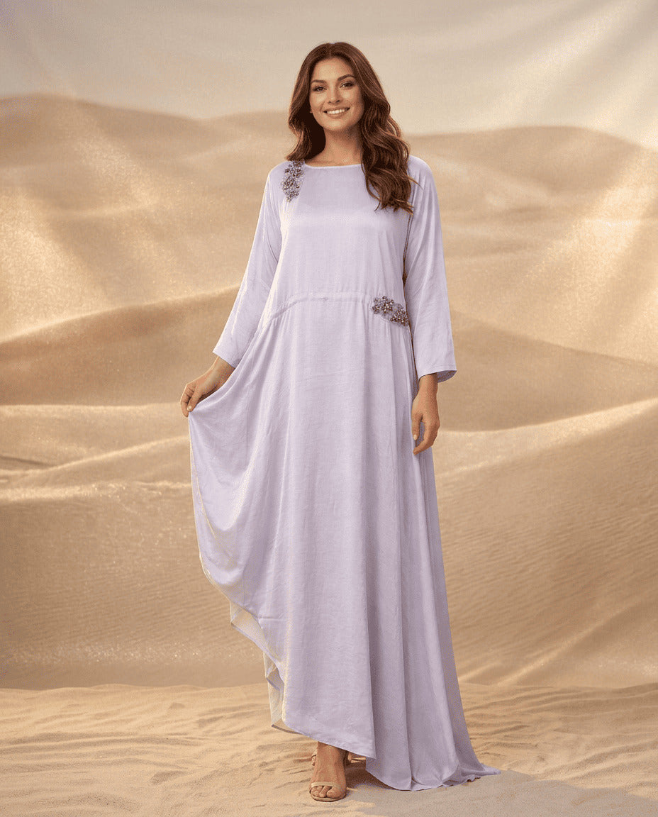 E4-7_PINK_ES Soft Grey Minimal Kaftan