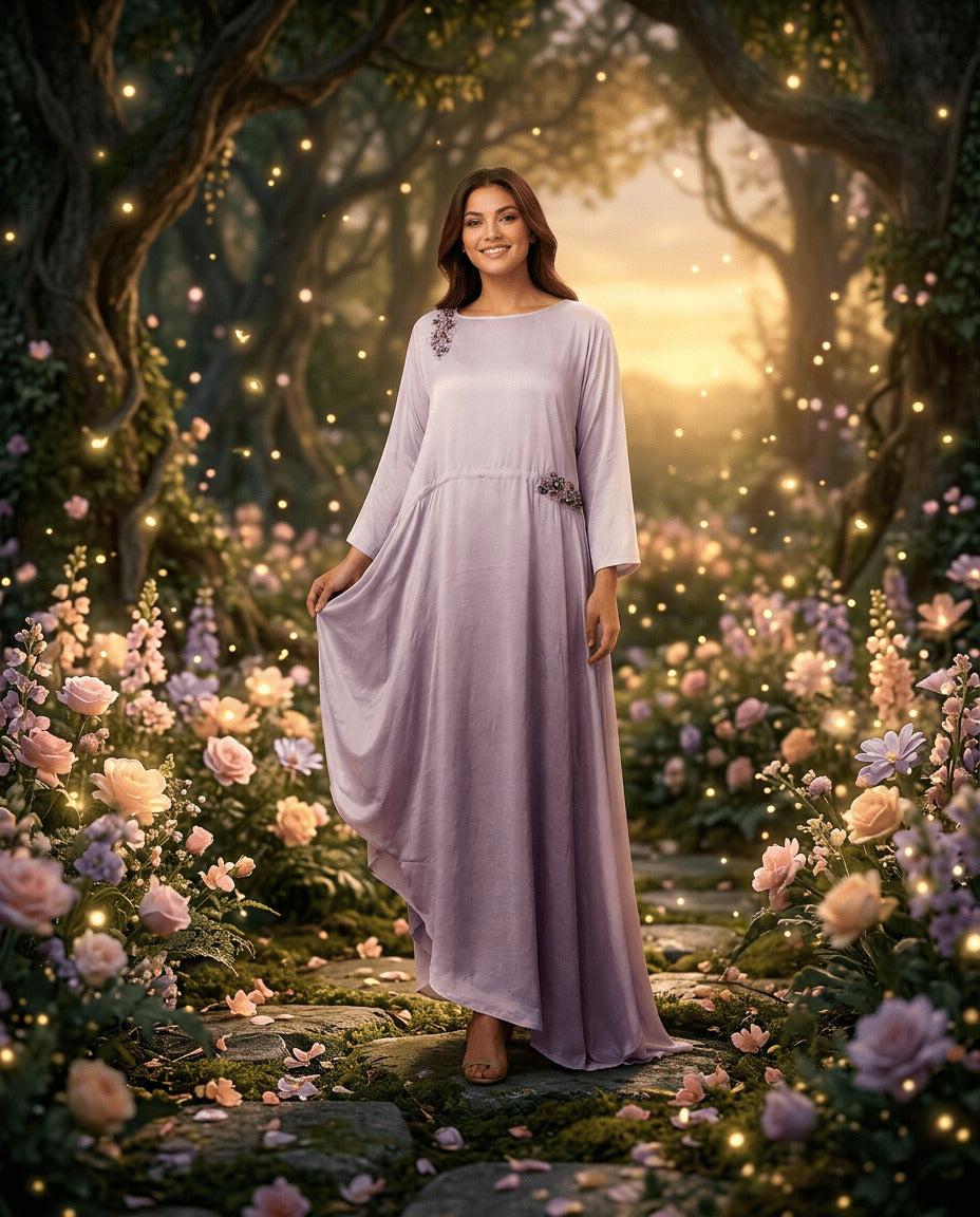 E4-7_PINK_ES Soft Grey Minimal Kaftan