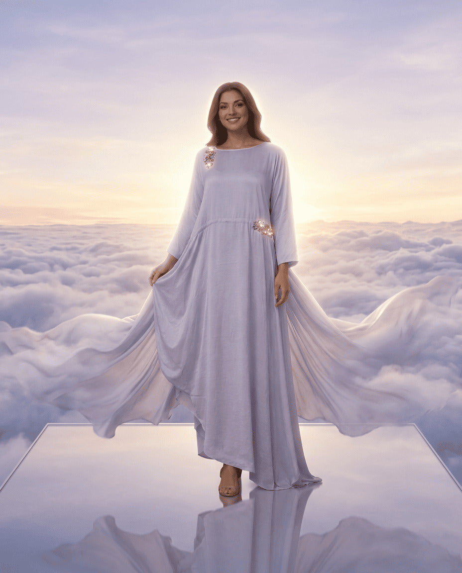E4-7_PINK_ES Soft Grey Minimal Kaftan