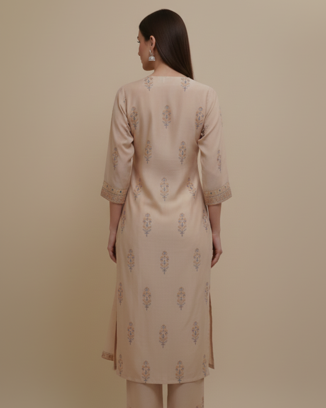 FS 3C Ivory Whisper Embroidered Kaftan FS-3/C/5