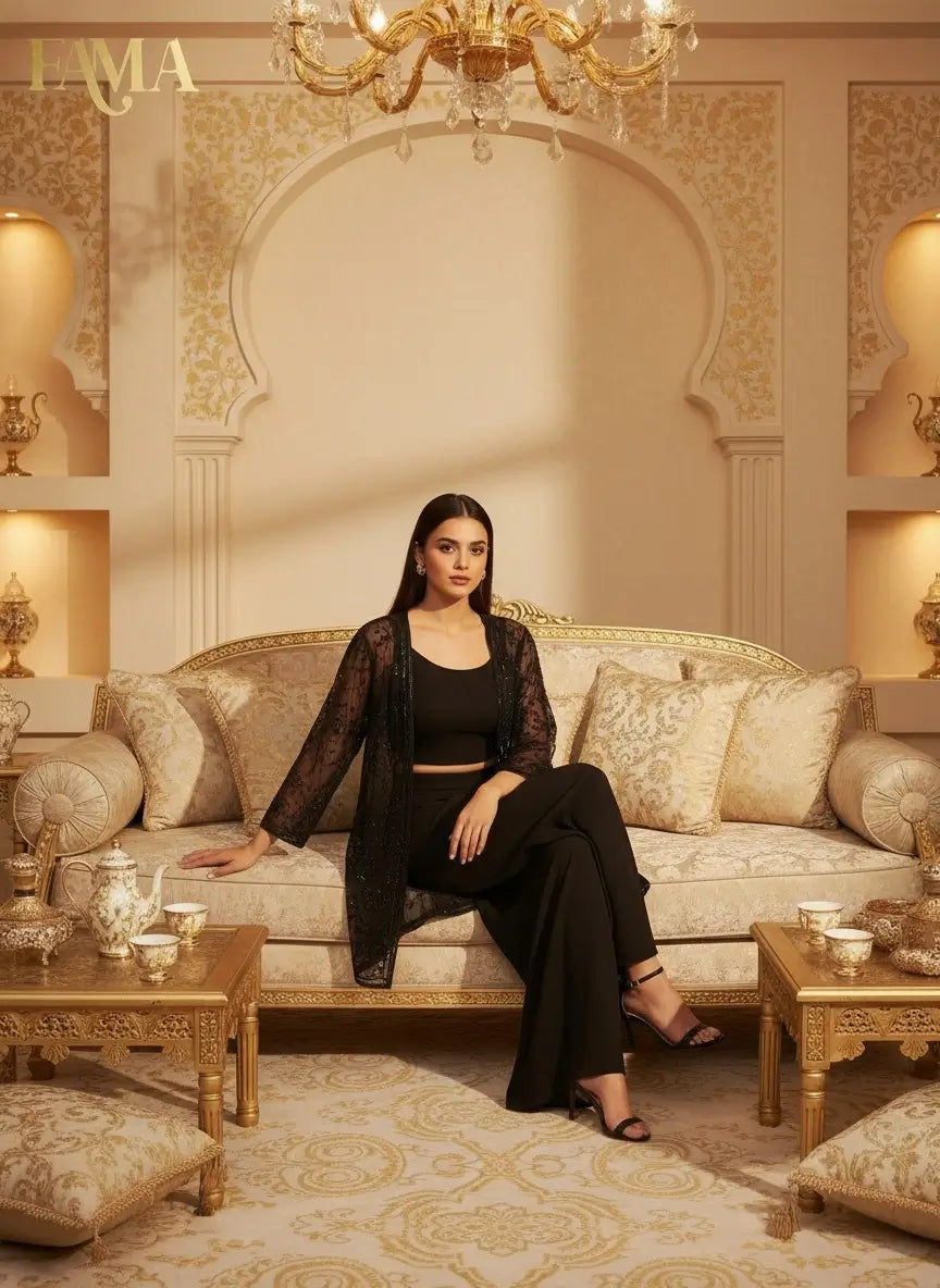 Noir Sequins Co-ord Set I 25