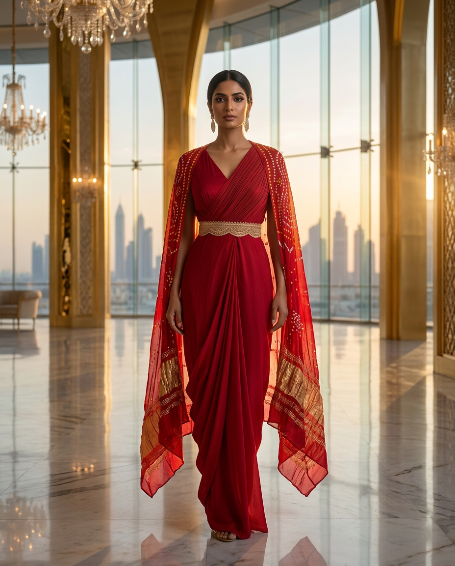 PA-1_RED_ES Crimson Draped Regal Set