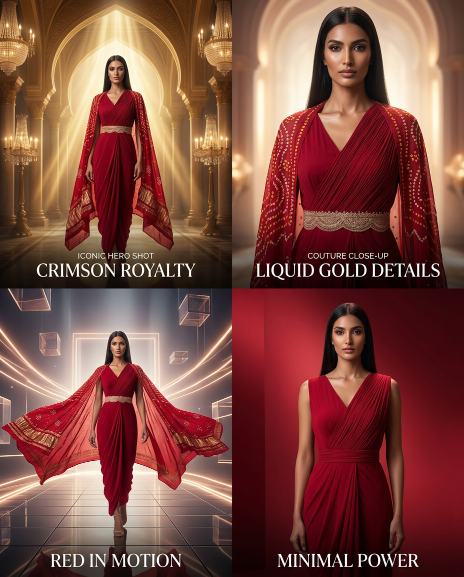 PA-1_RED_ES Crimson Draped Regal Set