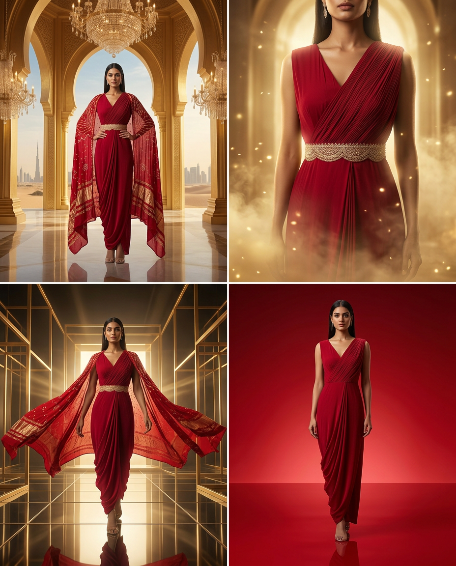 PA-1_RED_ES Crimson Draped Regal Set