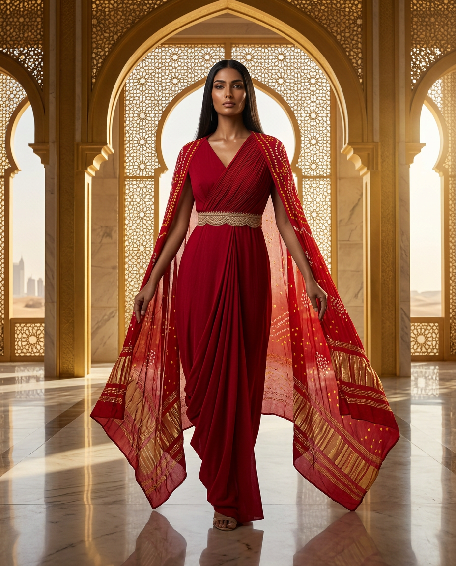 PA-1_RED_ES Crimson Draped Regal Set