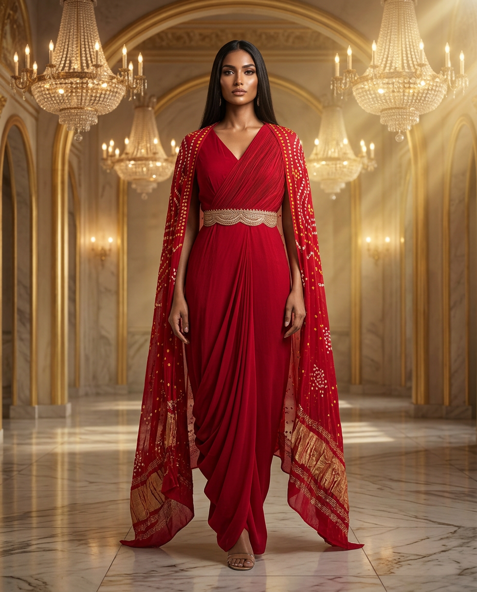 PA-1_RED_ES Crimson Draped Regal Set