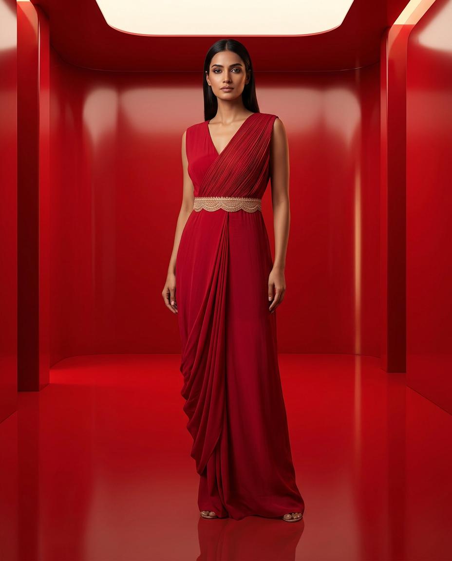 PA-1_RED_ES Crimson Draped Regal Set