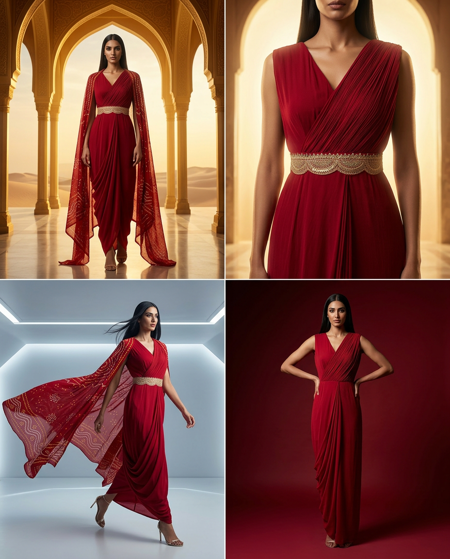 PA-1_RED_ES Crimson Draped Regal Set