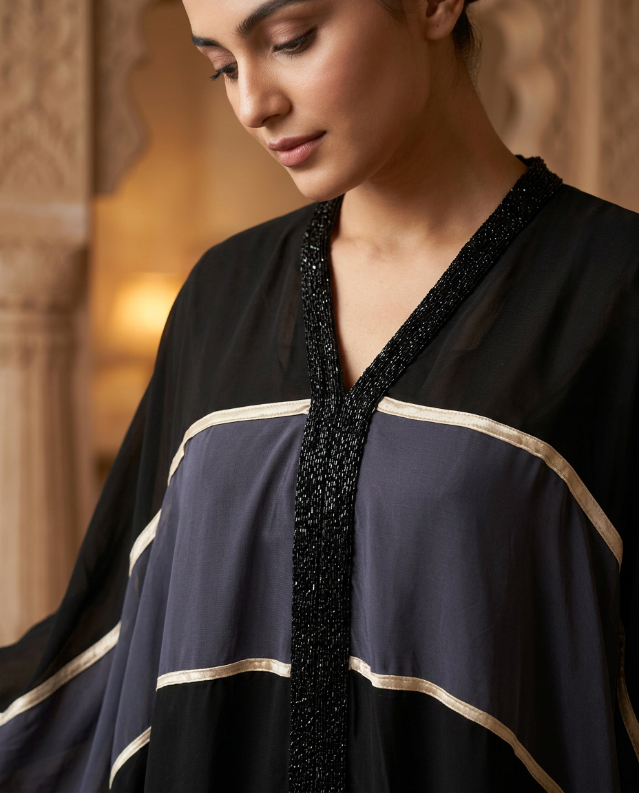 PA-4_BLACK_ES Midnight Black Regal Drape Set
