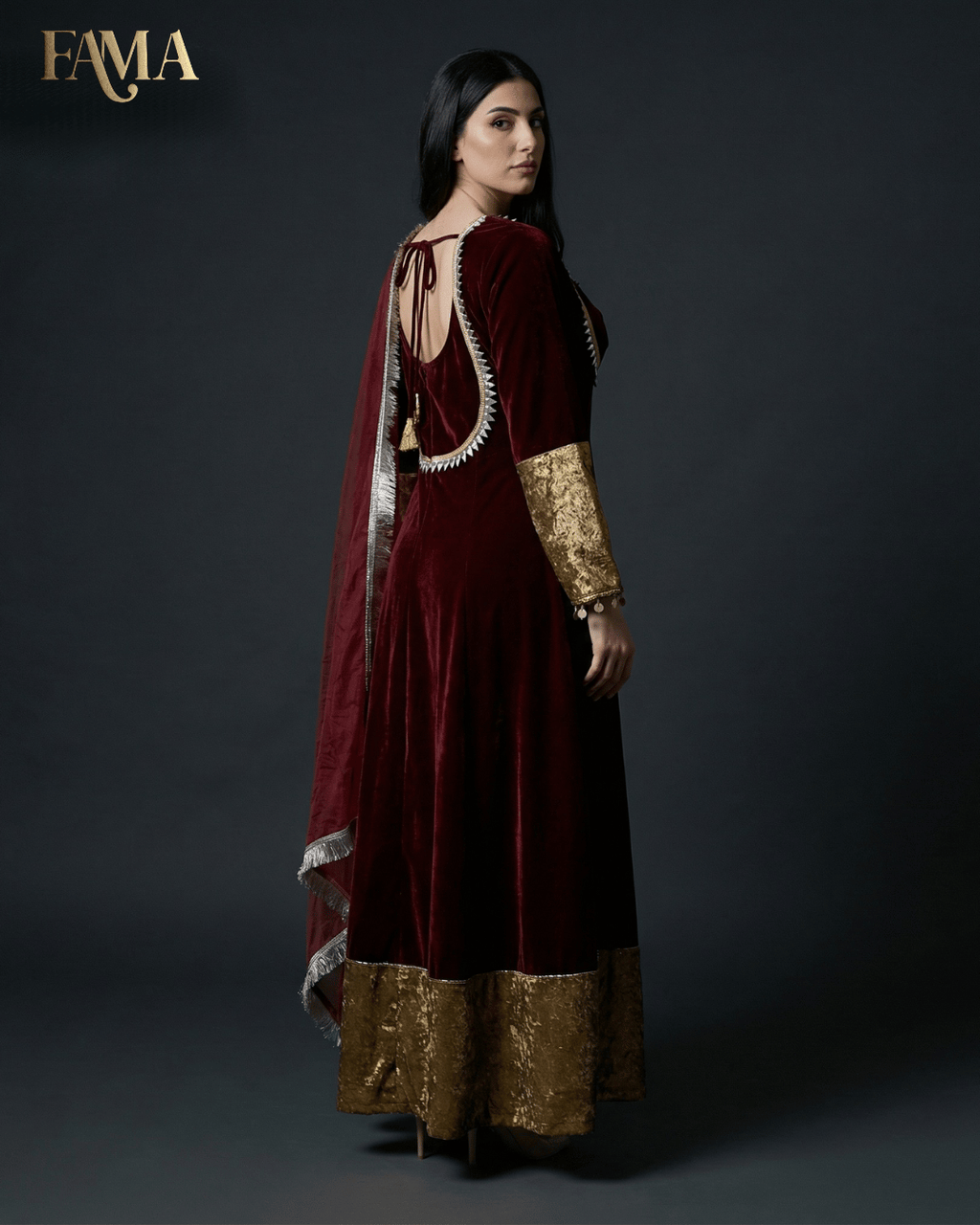 PK Velvet Royale Embellished Gown PK- 1/MB/10