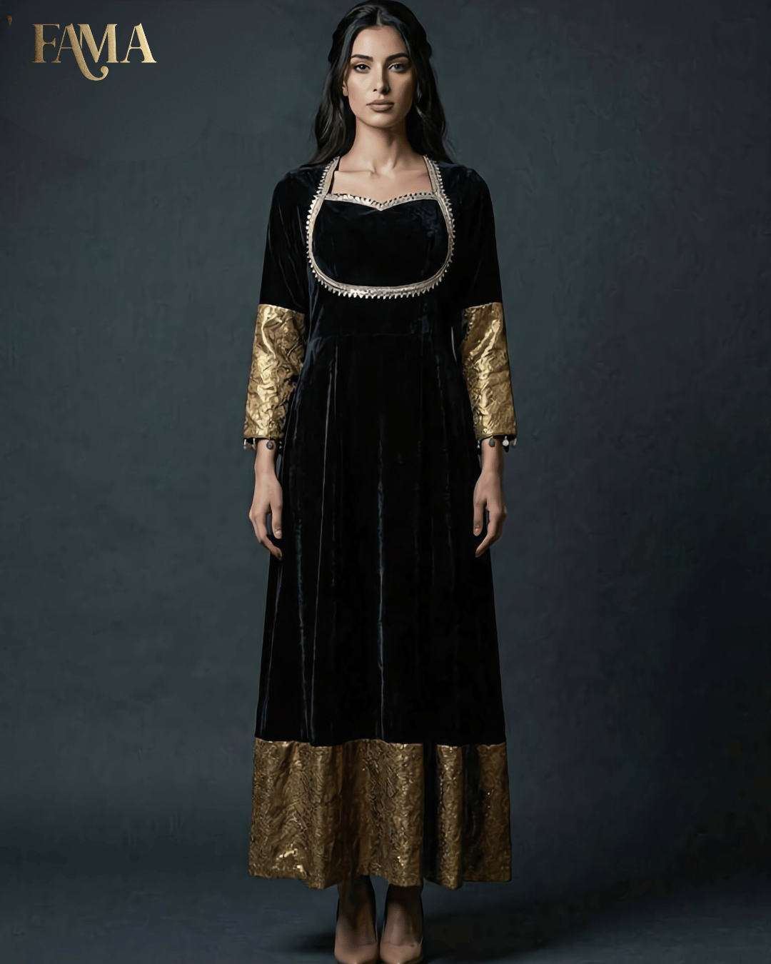 PK Velvet Royale Embellished Gown PK- 1/MB/10
