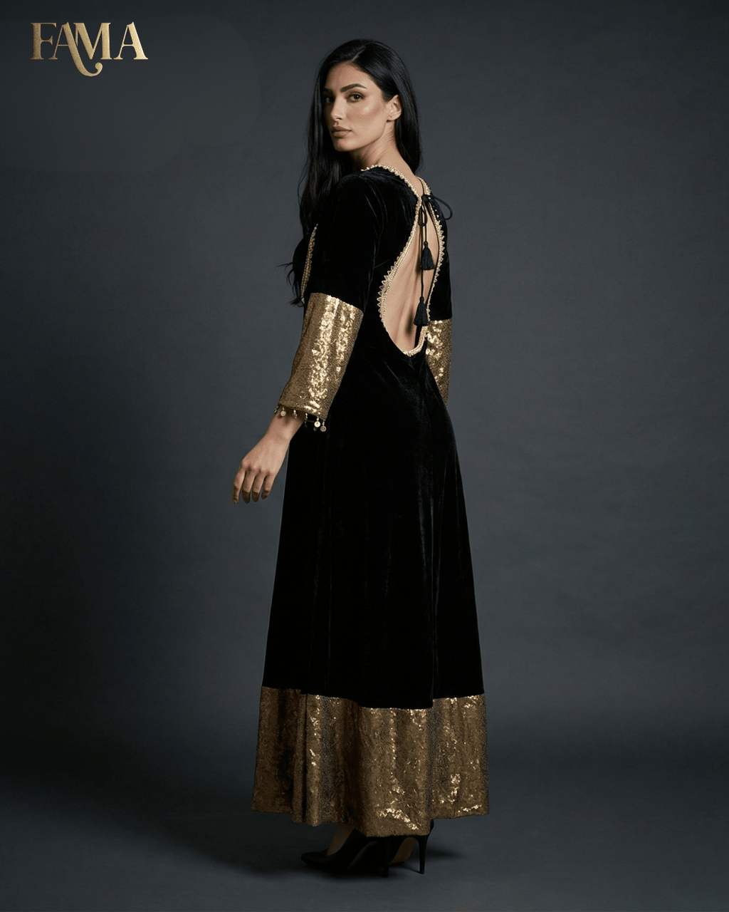 PK Velvet Royale Embellished Gown PK- 1/MB/10