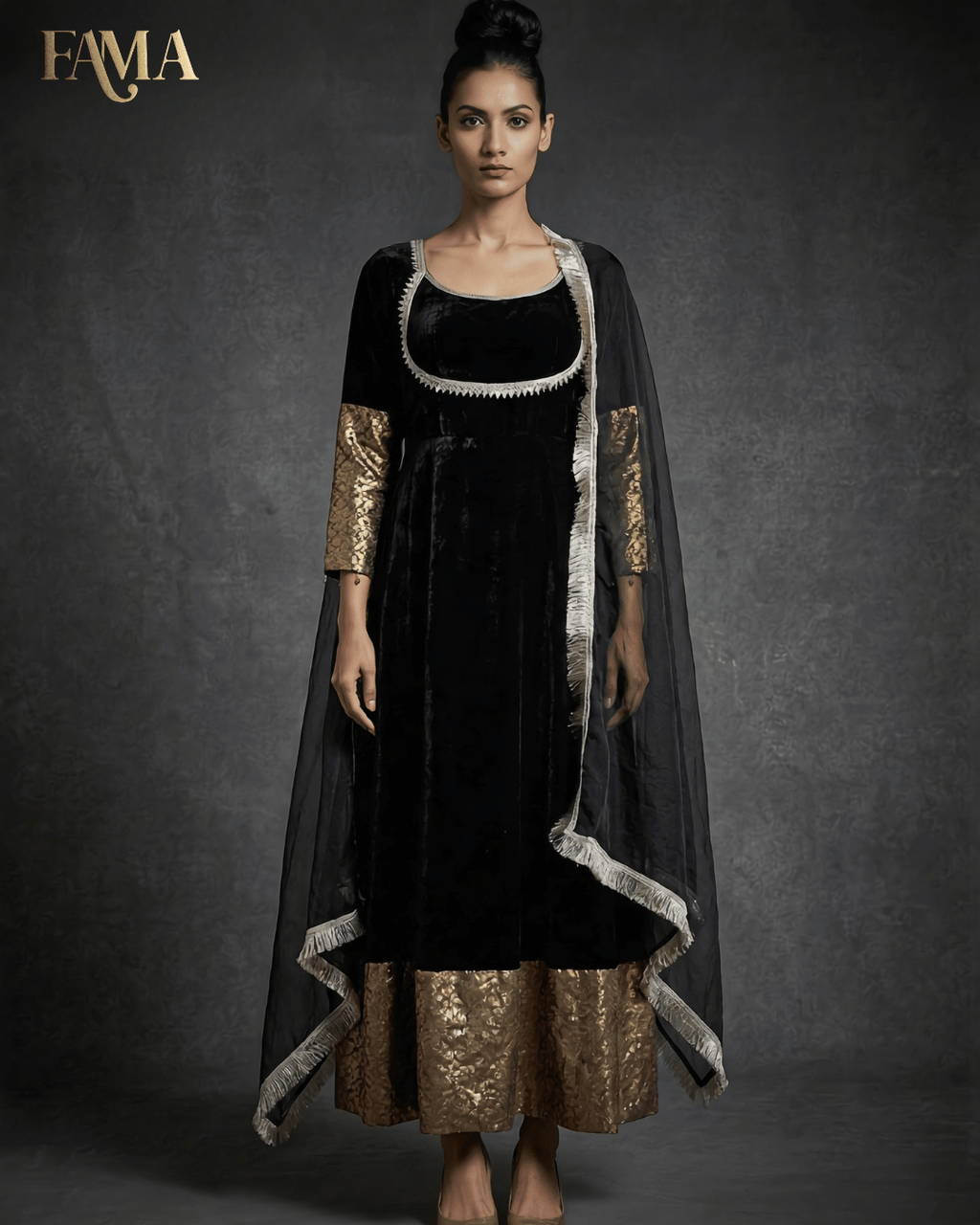 PK Velvet Royale Embellished Gown PK- 1/MB/10