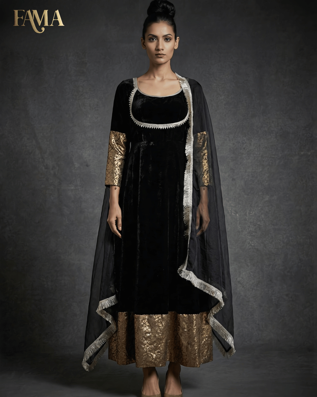 PK Velvet Royale Embellished Gown PK- 1/MB/10