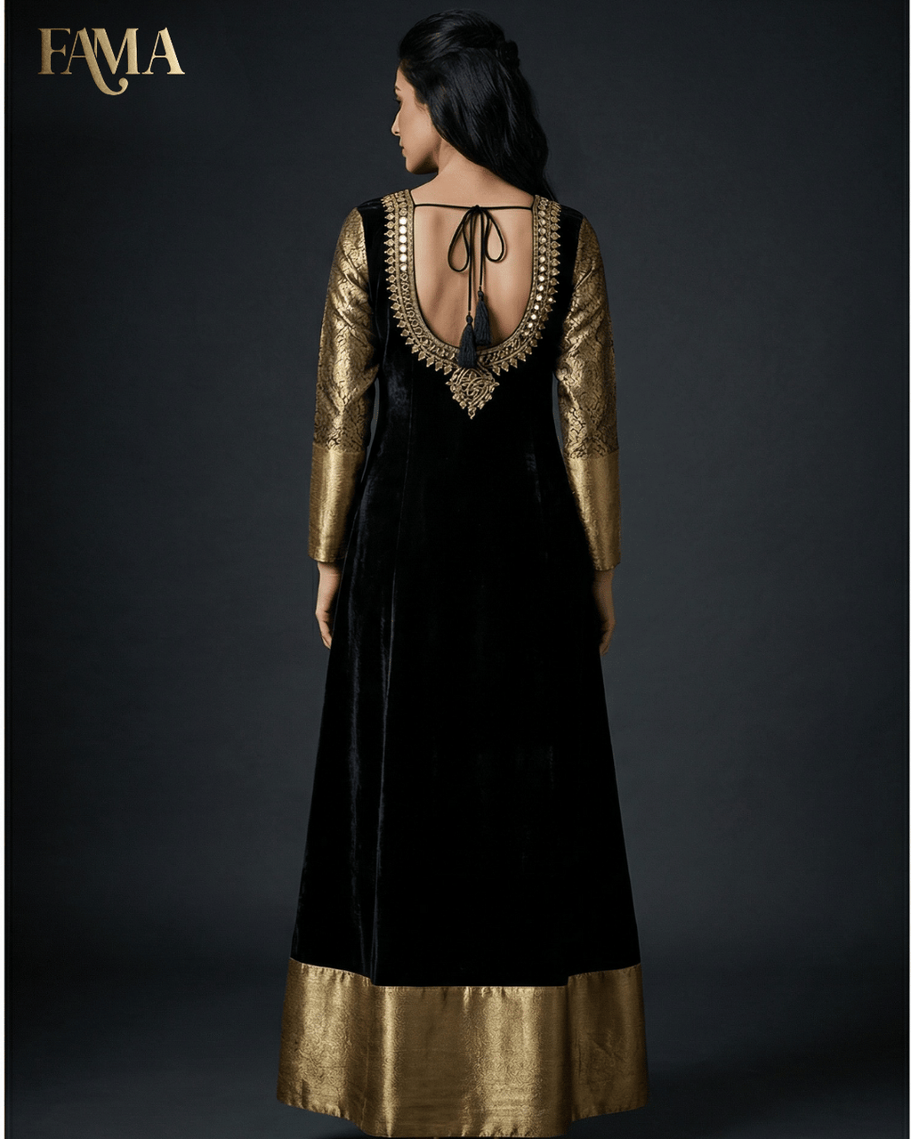 PK Velvet Royale Embellished Gown PK- 1/MB/10