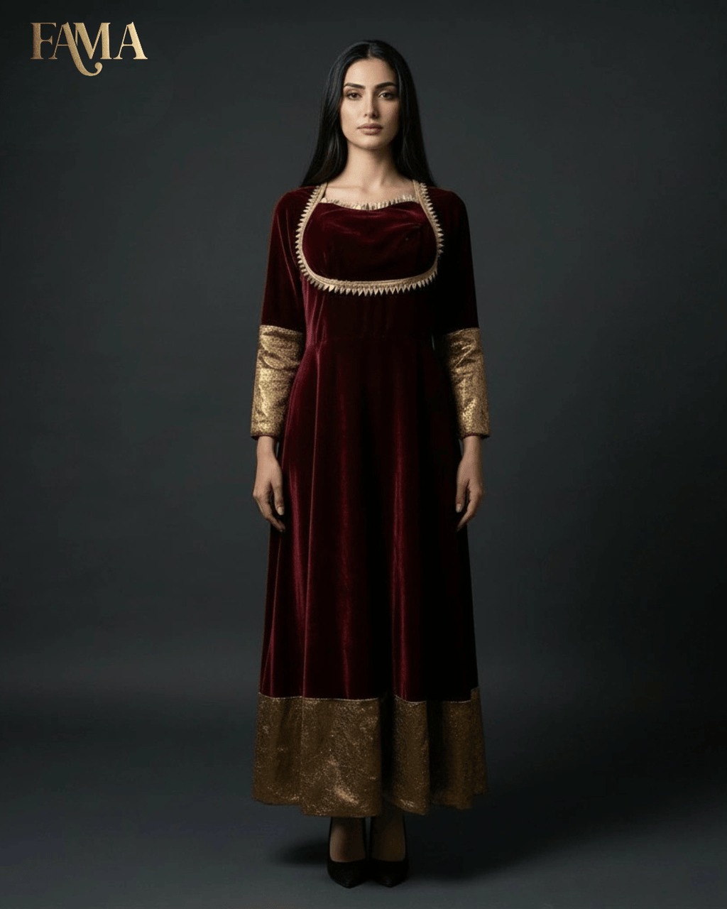 PK Velvet Royale Embellished Gown PK- 1/MB/10