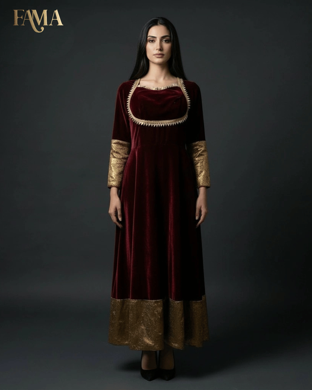 PK Velvet Royale Embellished Gown PK- 1/MB/10