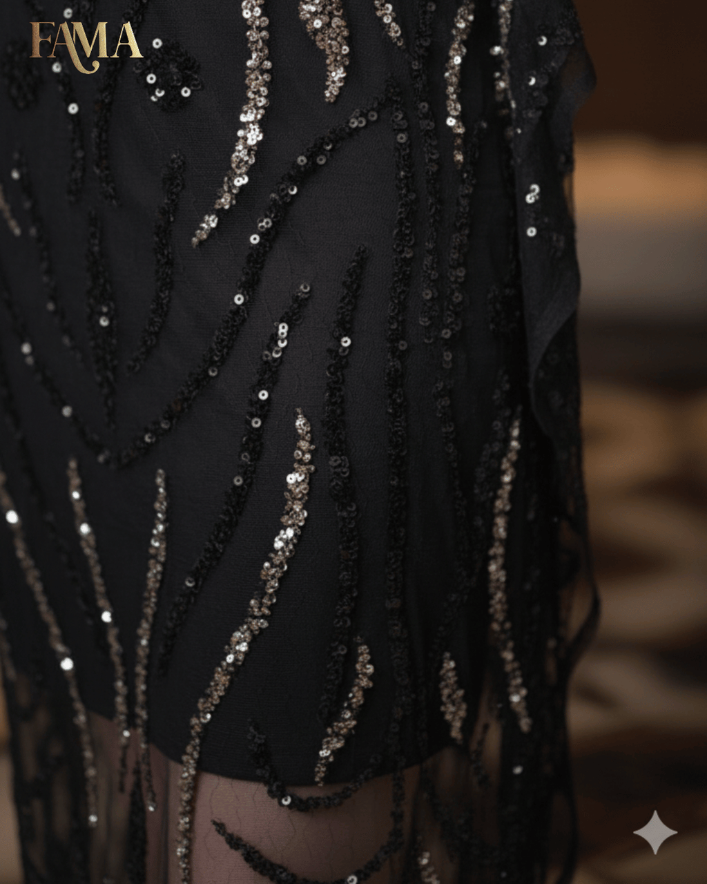 PP Midnight Enigma Sequin Kaftan PP-1/B/10