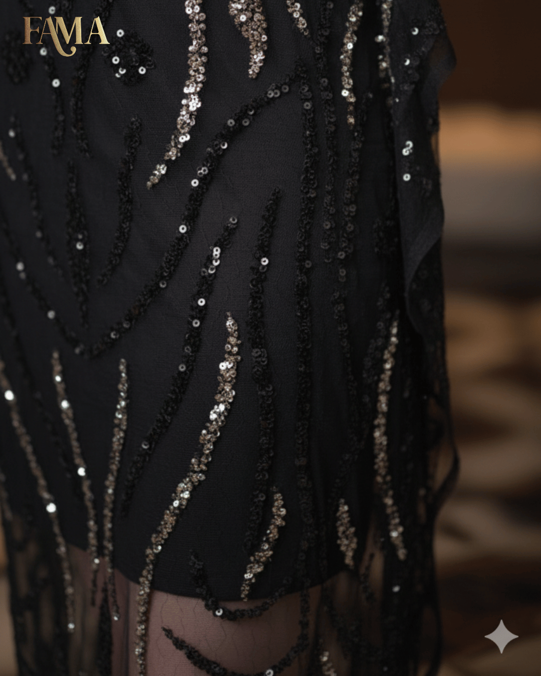 PP Midnight Enigma Sequin Kaftan PP-1/B/10