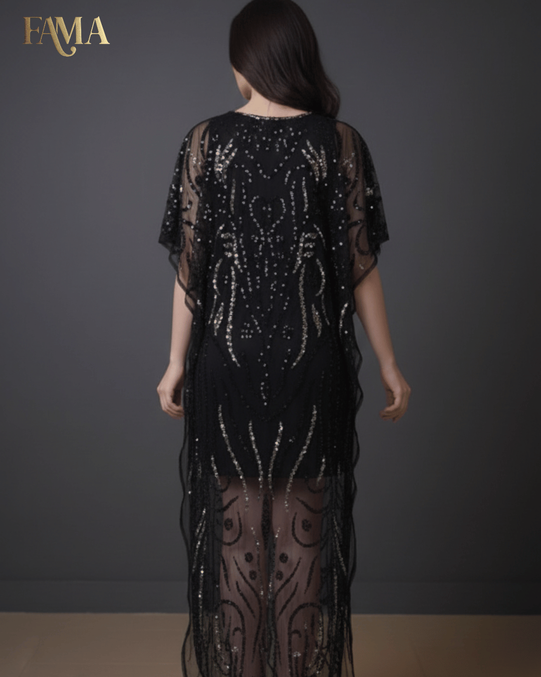 PP Midnight Enigma Sequin Kaftan PP-1/B/10