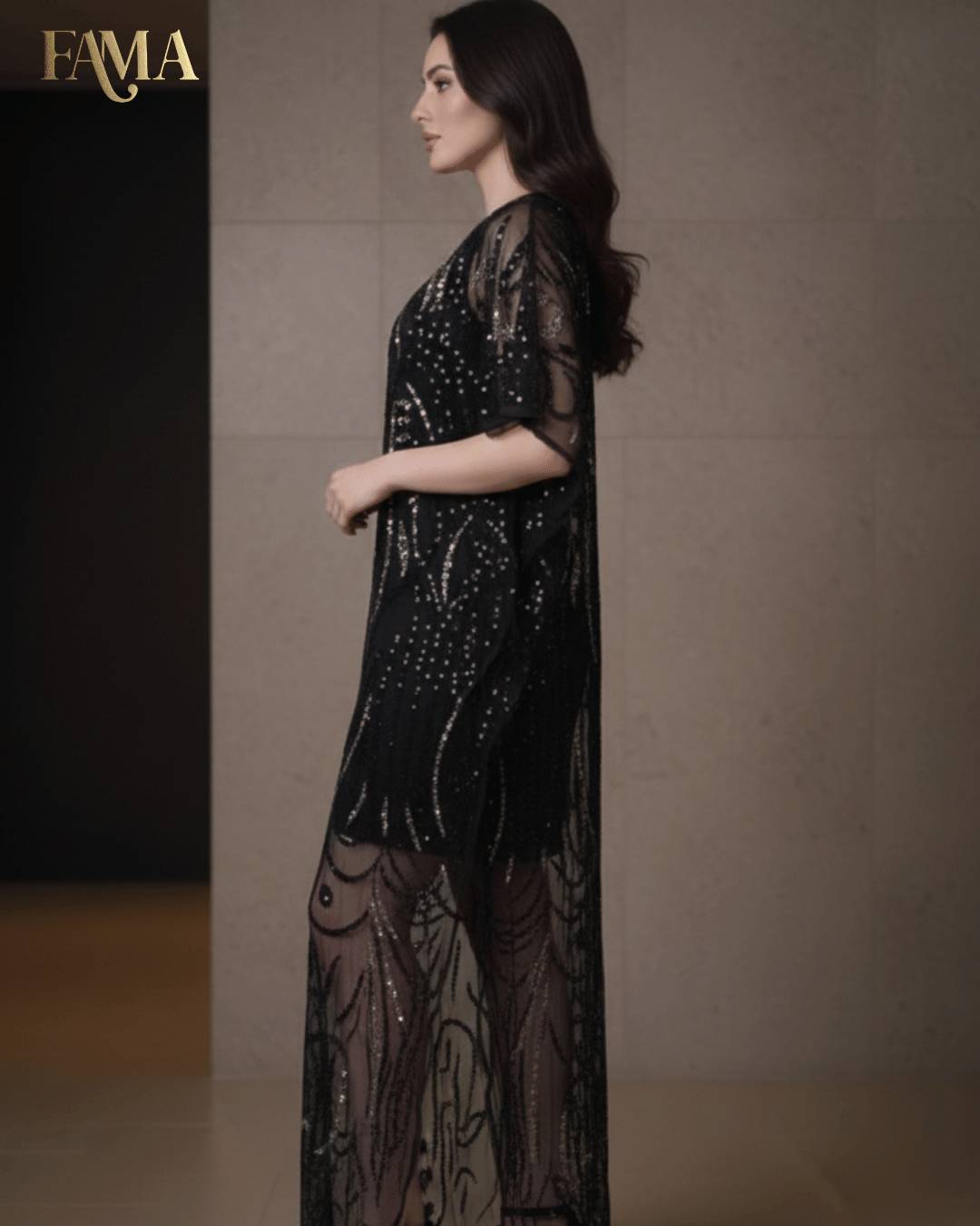 PP Midnight Enigma Sequin Kaftan PP-1/B/10