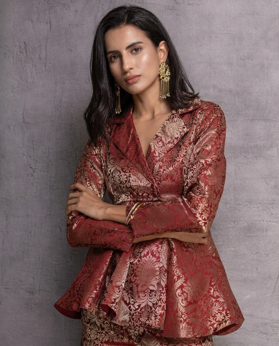 QB-1_RED_ES Ruby Red Everyday Luxe Kaftan